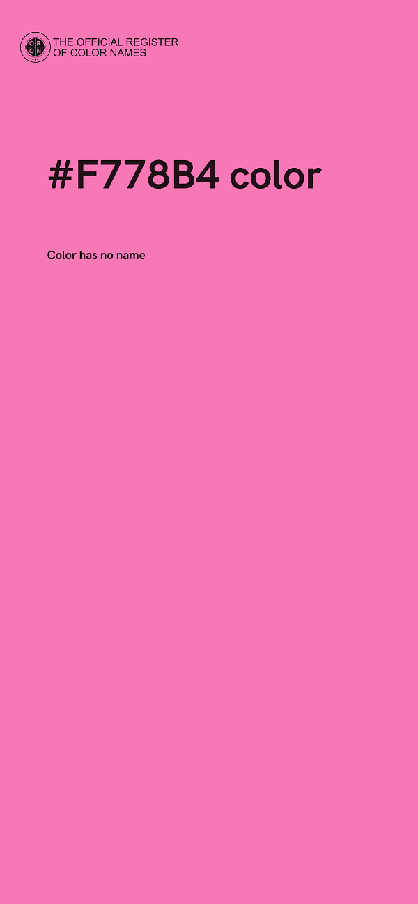 #F778B4 color image