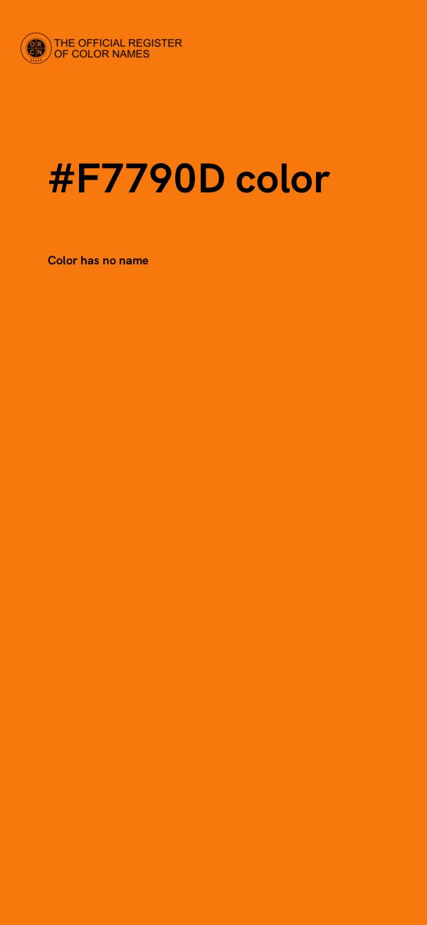 #F7790D color image