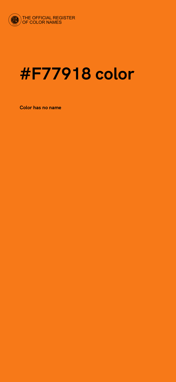 #F77918 color image