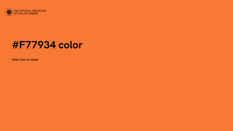 #F77934 color image
