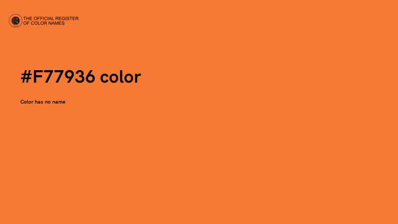 #F77936 color image