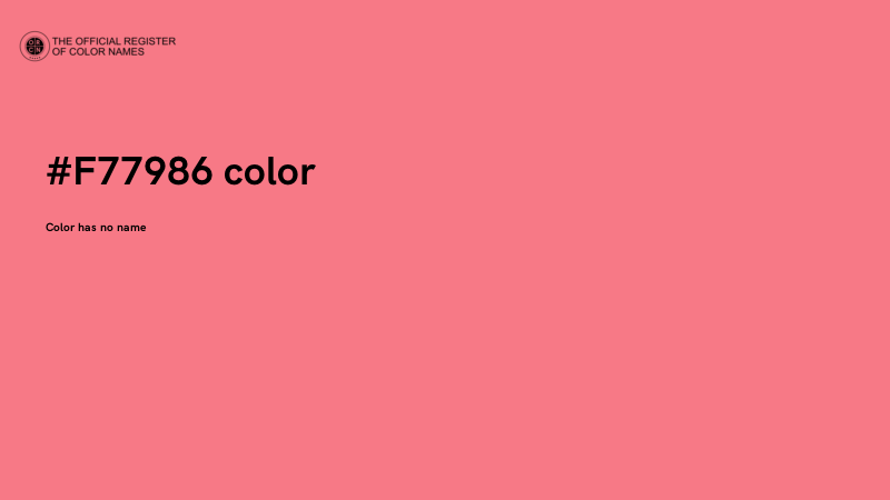 #F77986 color image