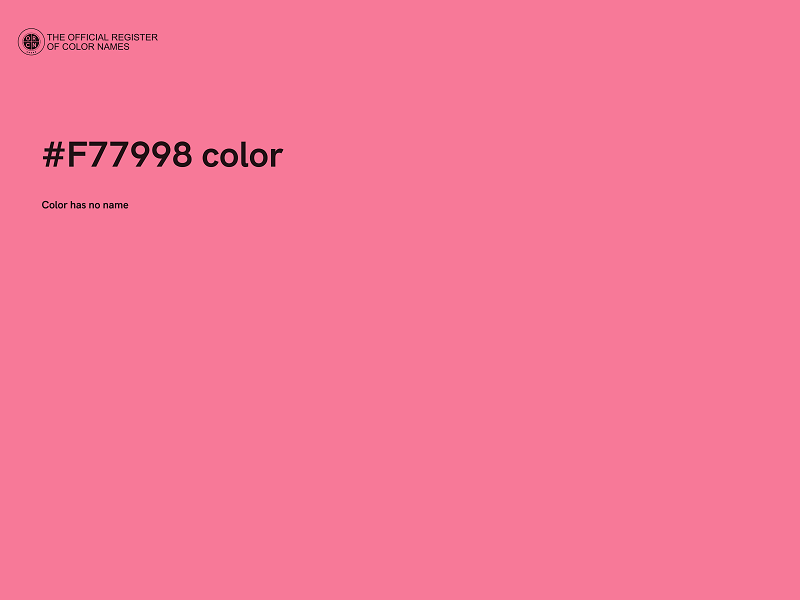 #F77998 color image