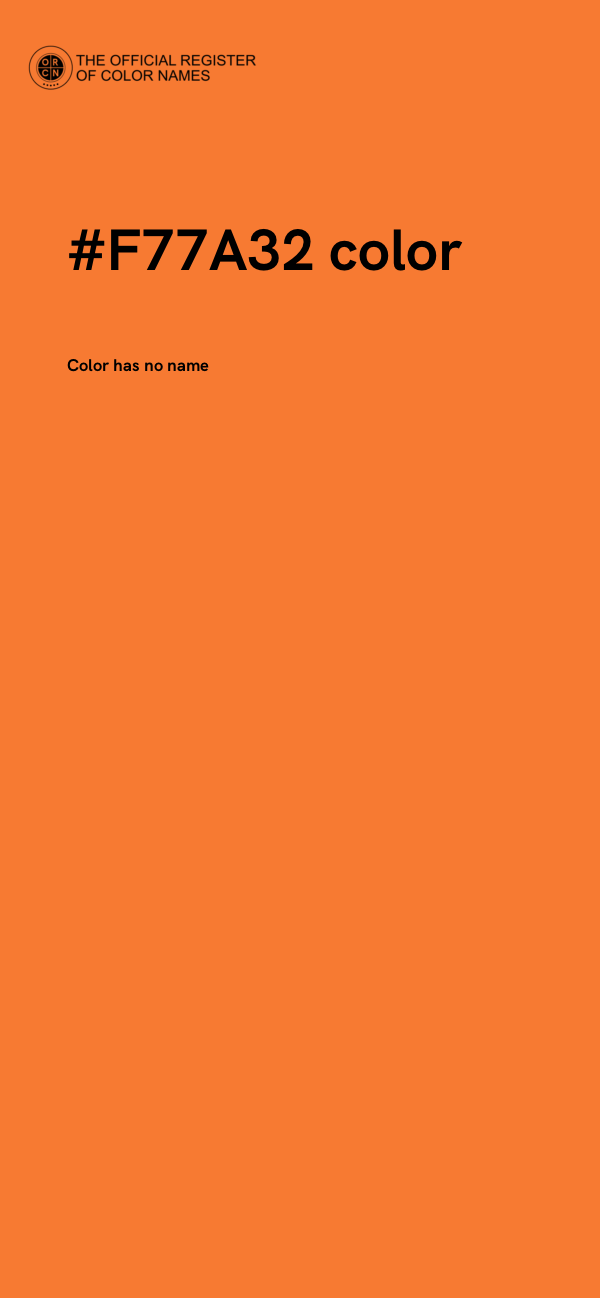 #F77A32 color image