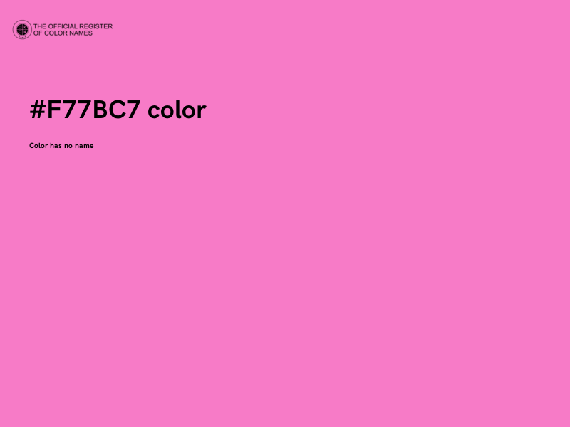 #F77BC7 color image