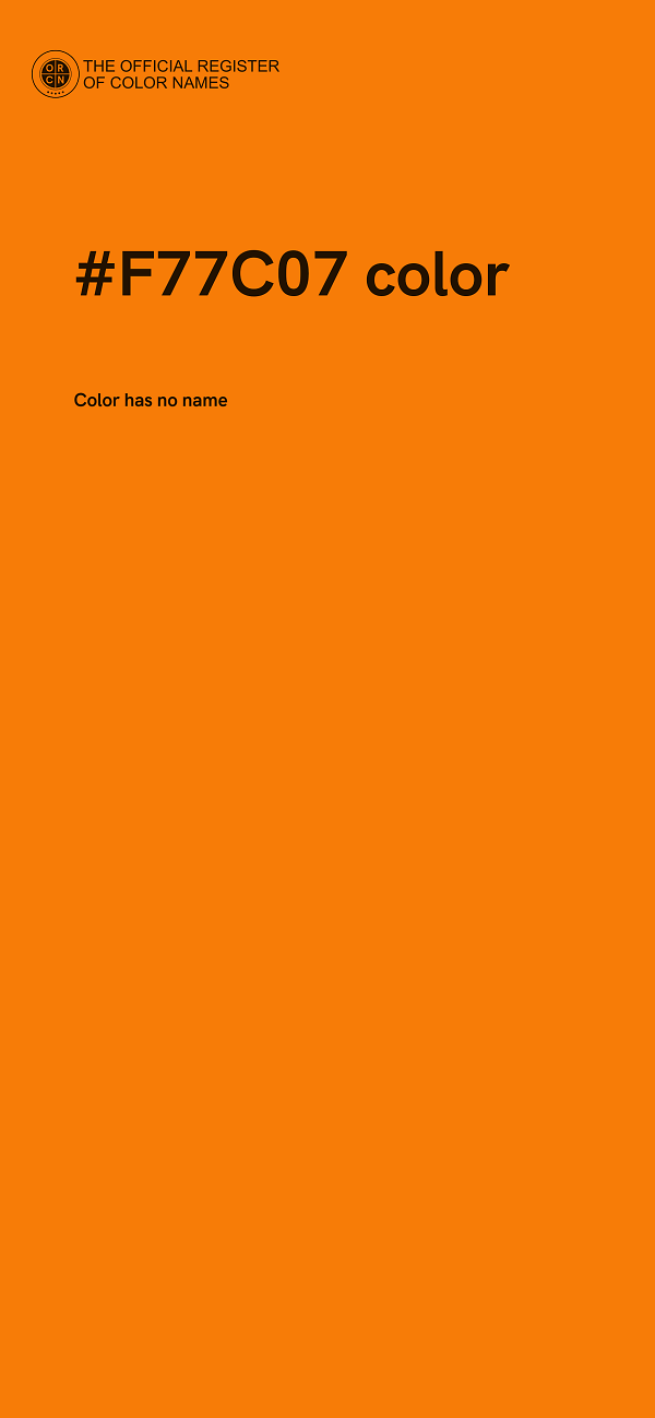 #F77C07 color image