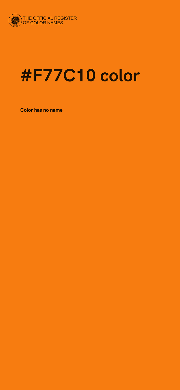 #F77C10 color image
