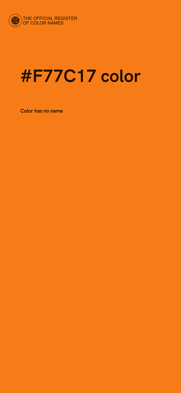 #F77C17 color image