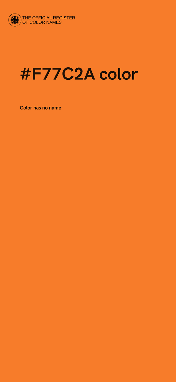 #F77C2A color image