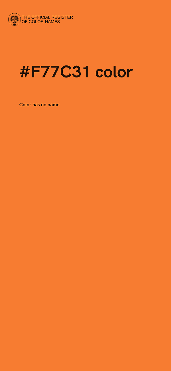 #F77C31 color image