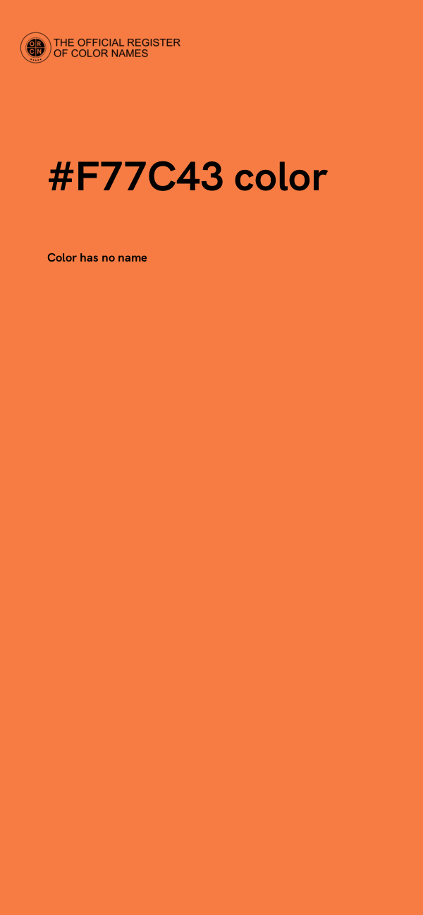 #F77C43 color image