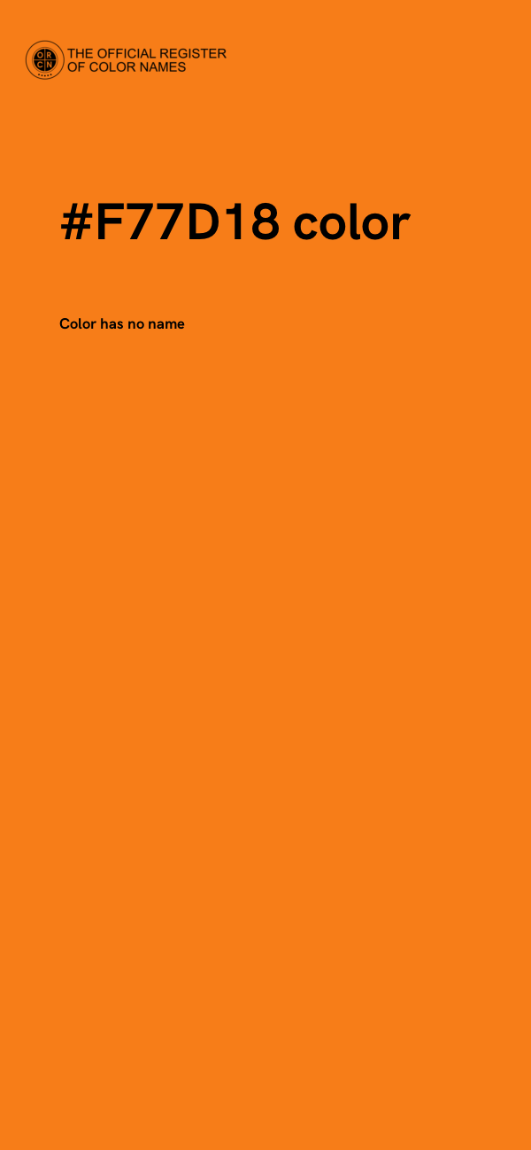 #F77D18 color image