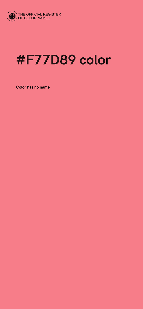 #F77D89 color image