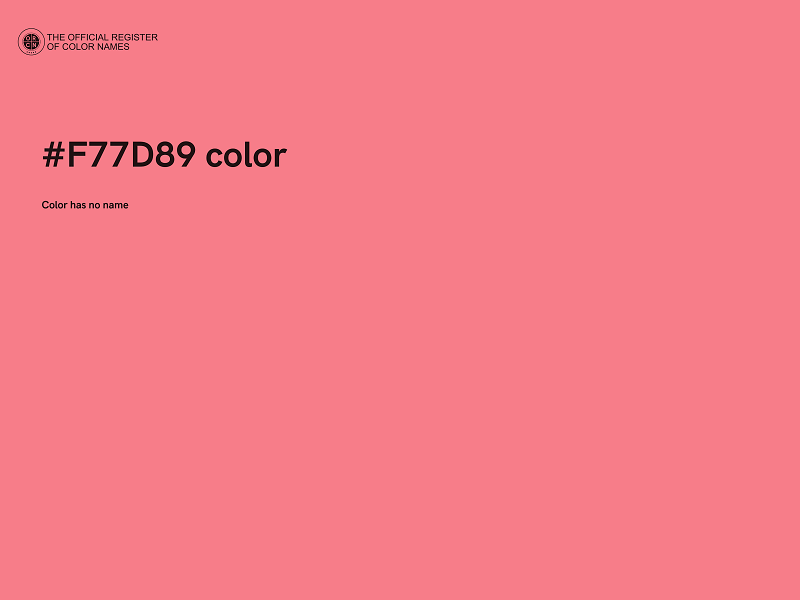 #F77D89 color image