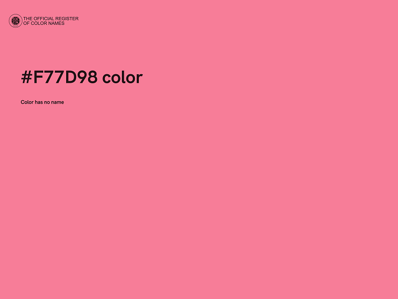 #F77D98 color image
