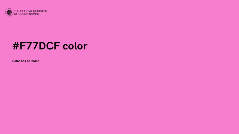 #F77DCF color image