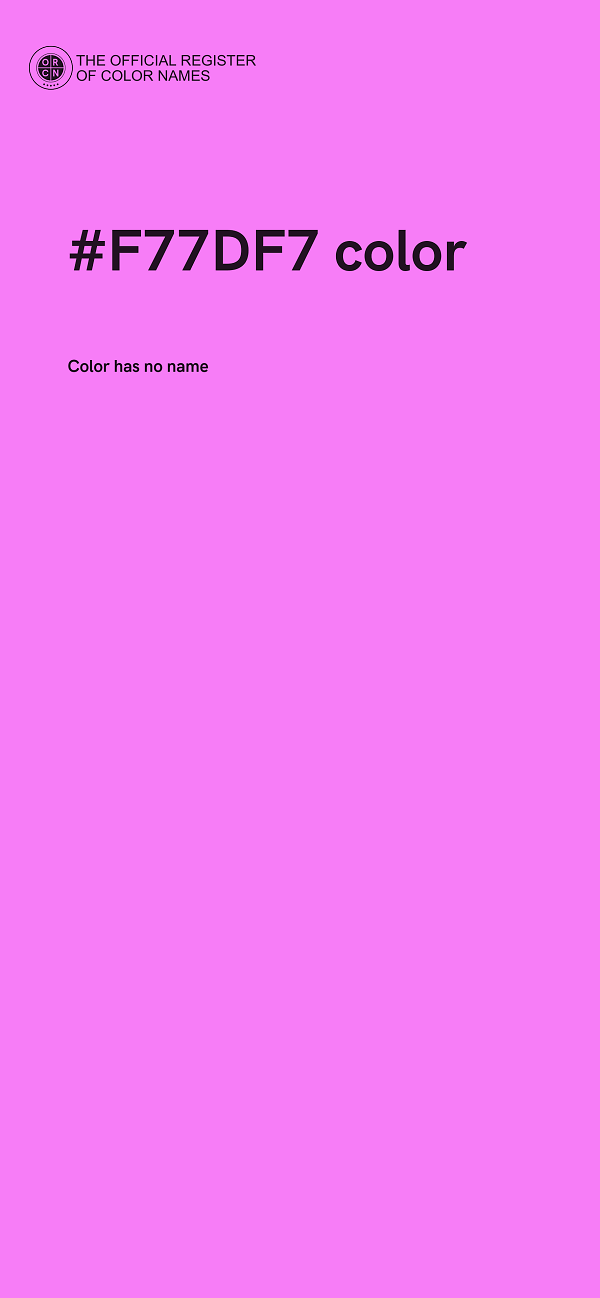 #F77DF7 color image