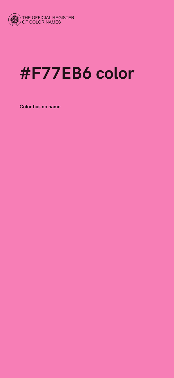 #F77EB6 color image