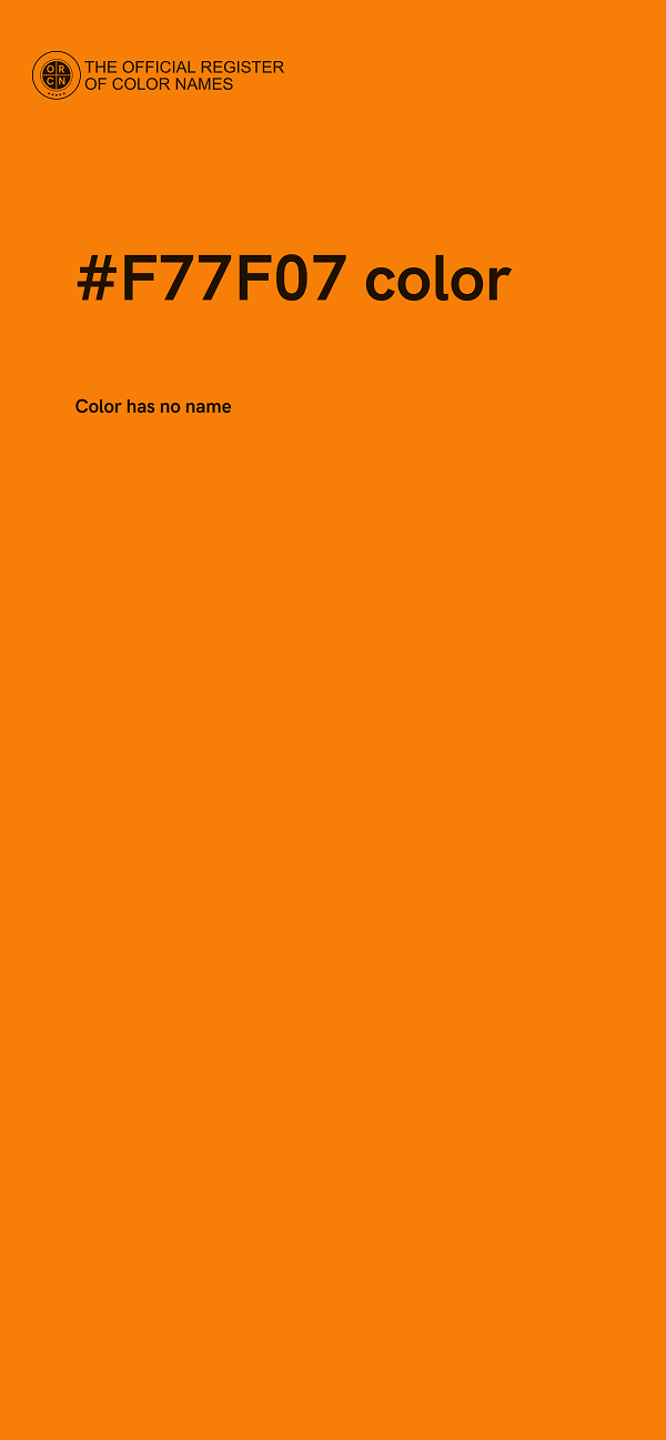 #F77F07 color image