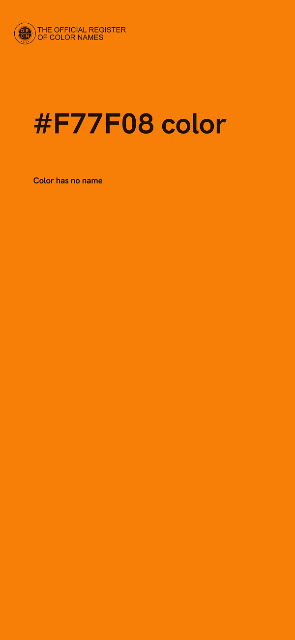 #F77F08 color image