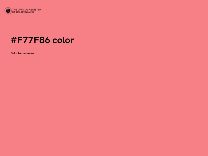 #F77F86 color image