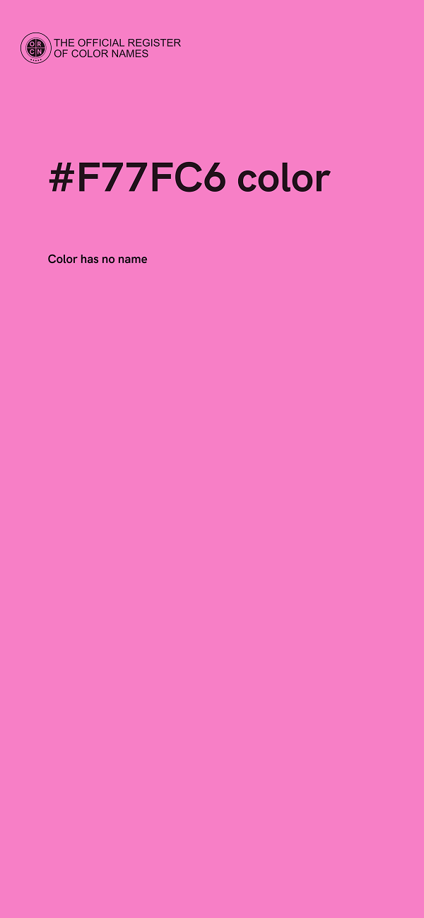 #F77FC6 color image