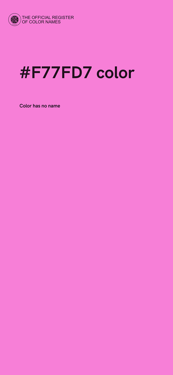#F77FD7 color image