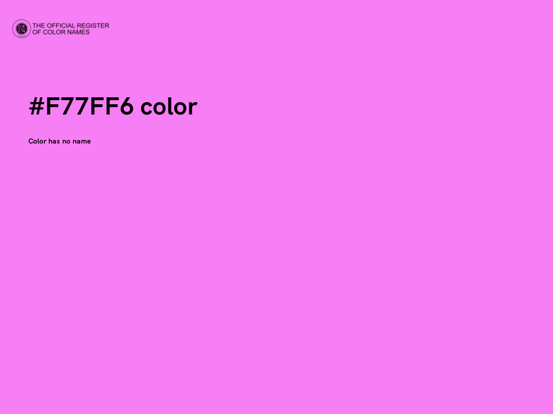 #F77FF6 color image