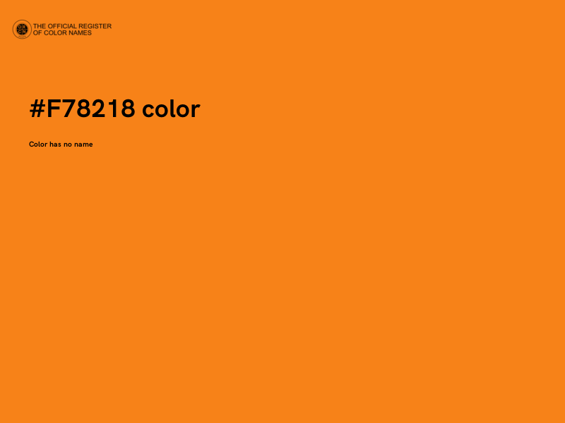 #F78218 color image
