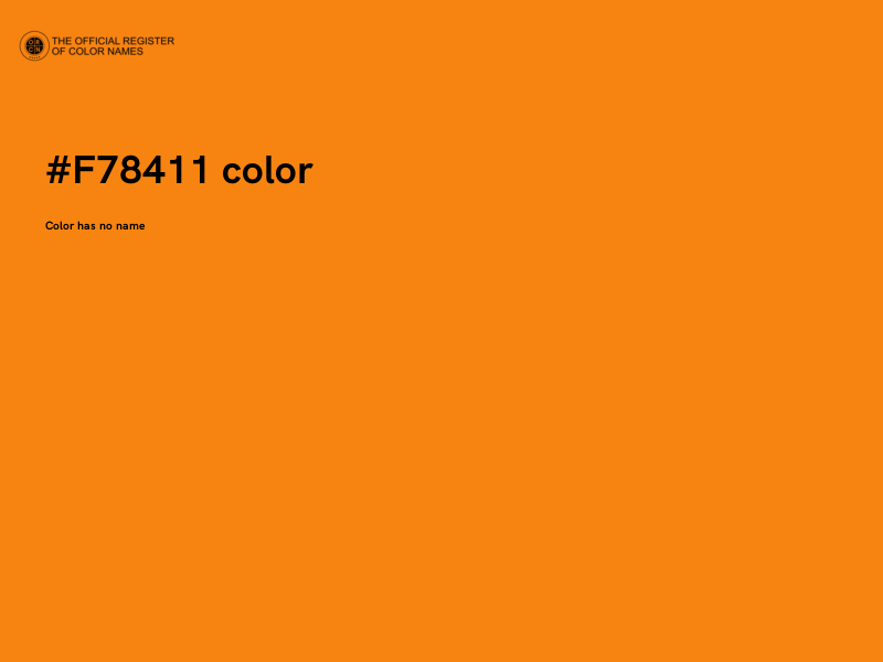 #F78411 color image