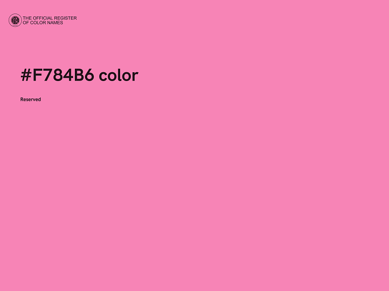 #F784B6 color image