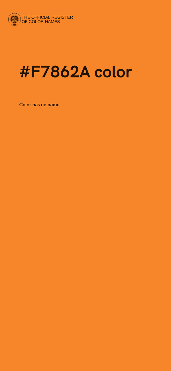 #F7862A color image