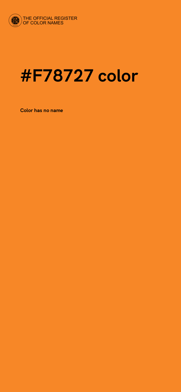 #F78727 color image