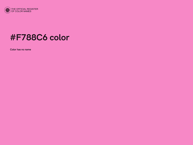 #F788C6 color image