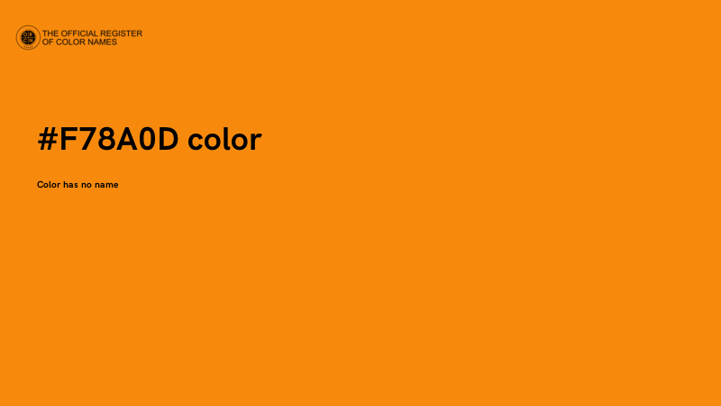 #F78A0D color image