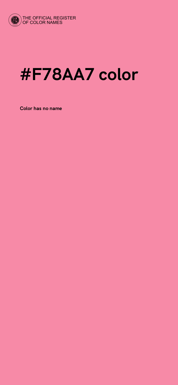 #F78AA7 color image