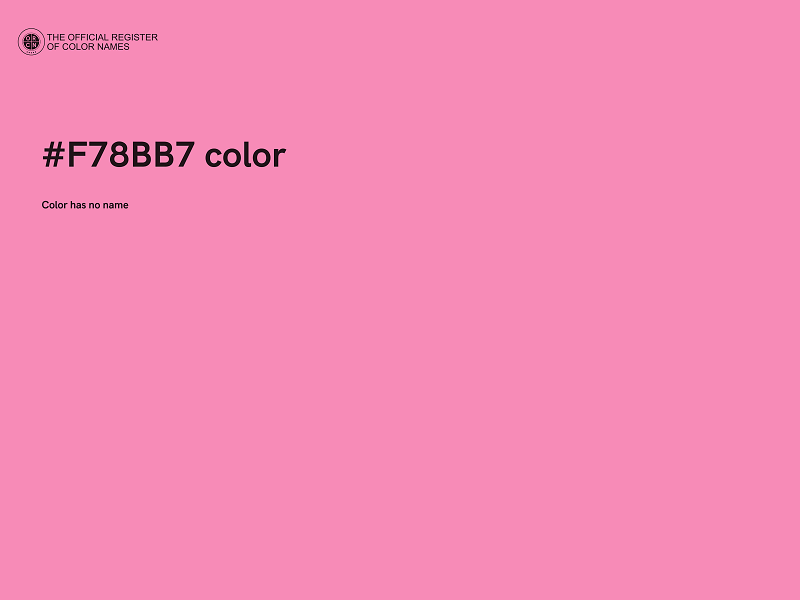 #F78BB7 color image