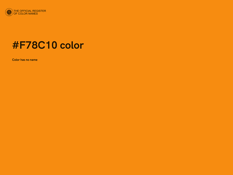 #F78C10 color image
