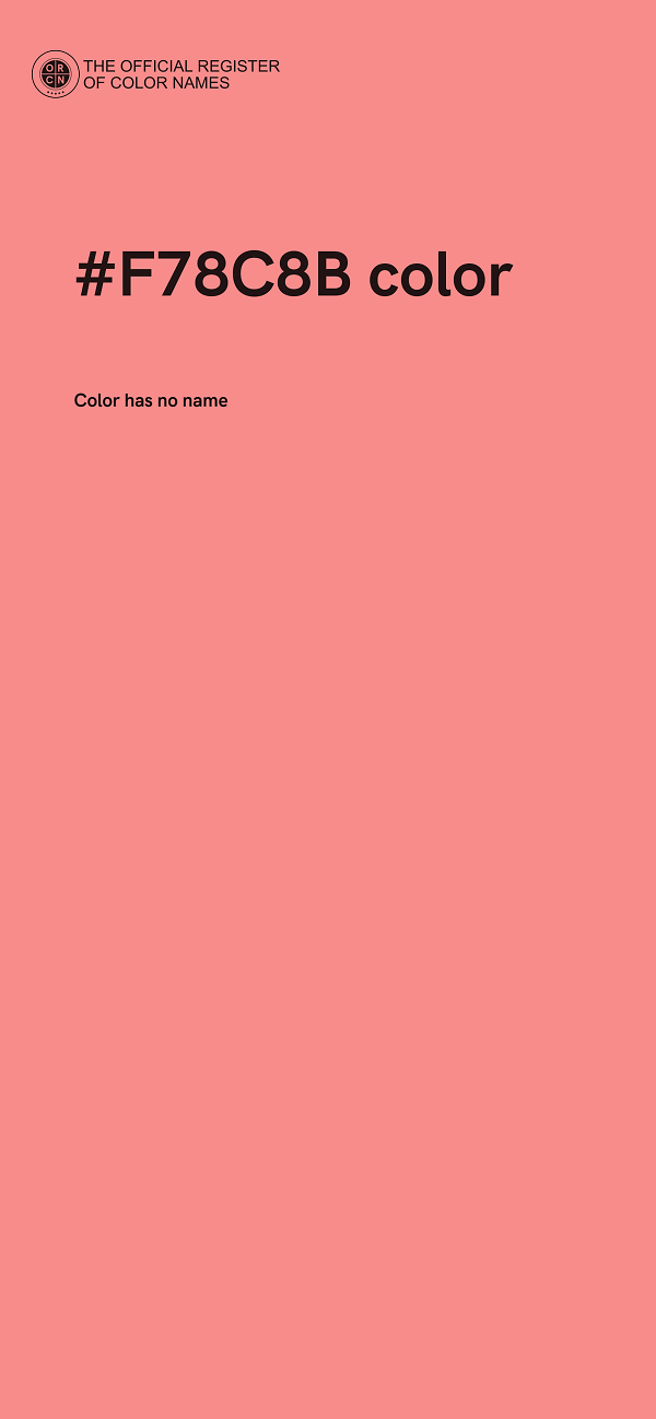 #F78C8B color image