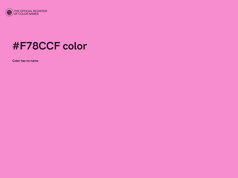 #F78CCF color image