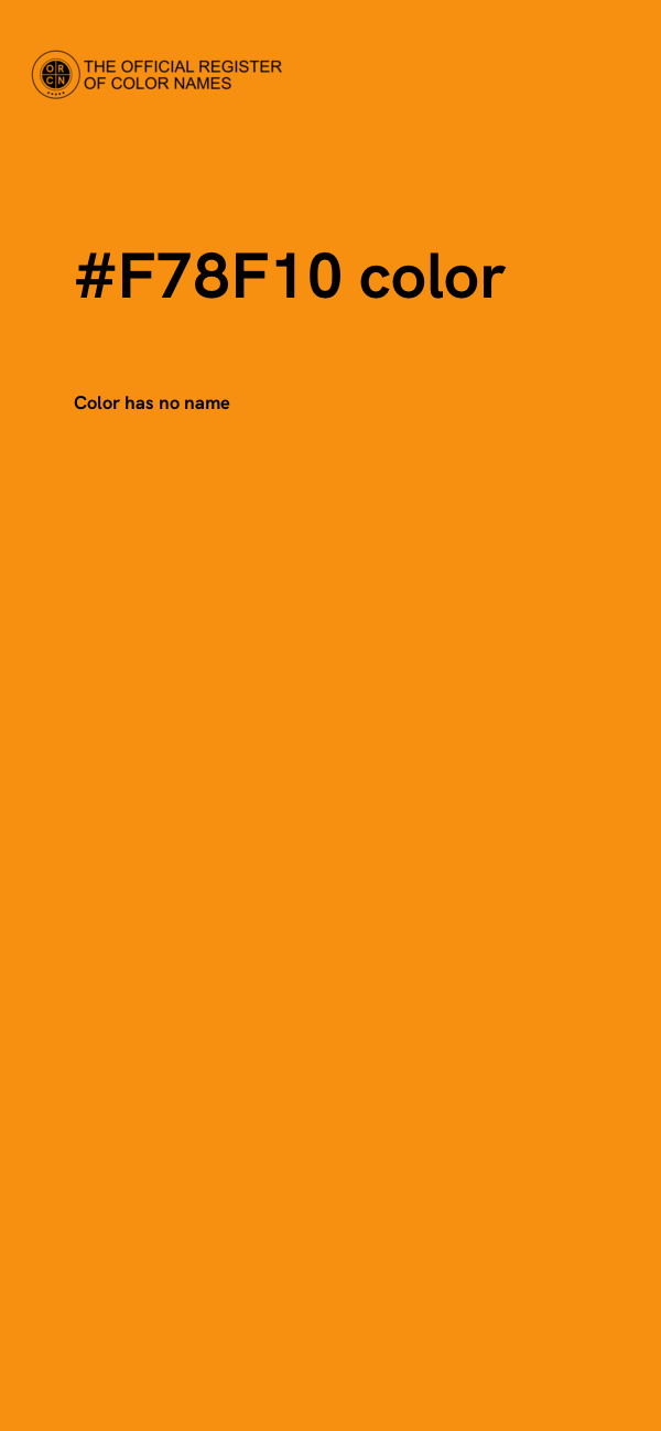 #F78F10 color image
