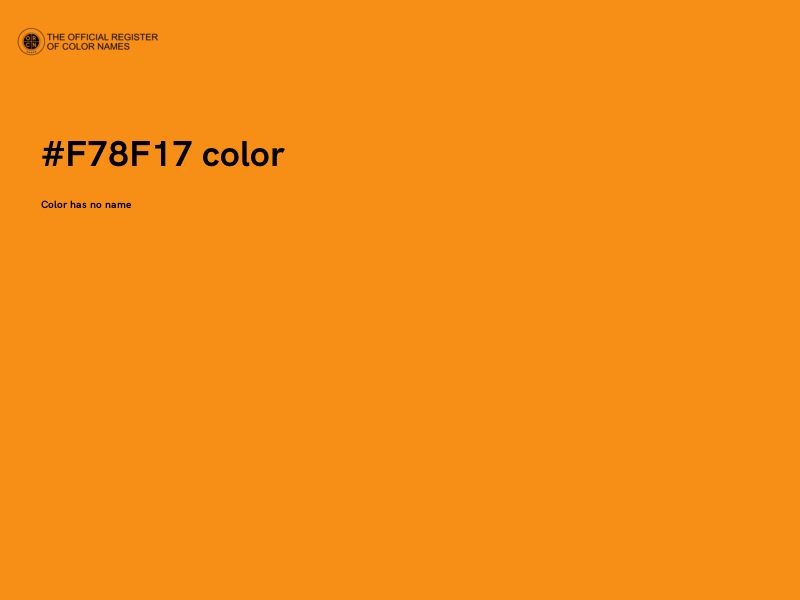 #F78F17 color image