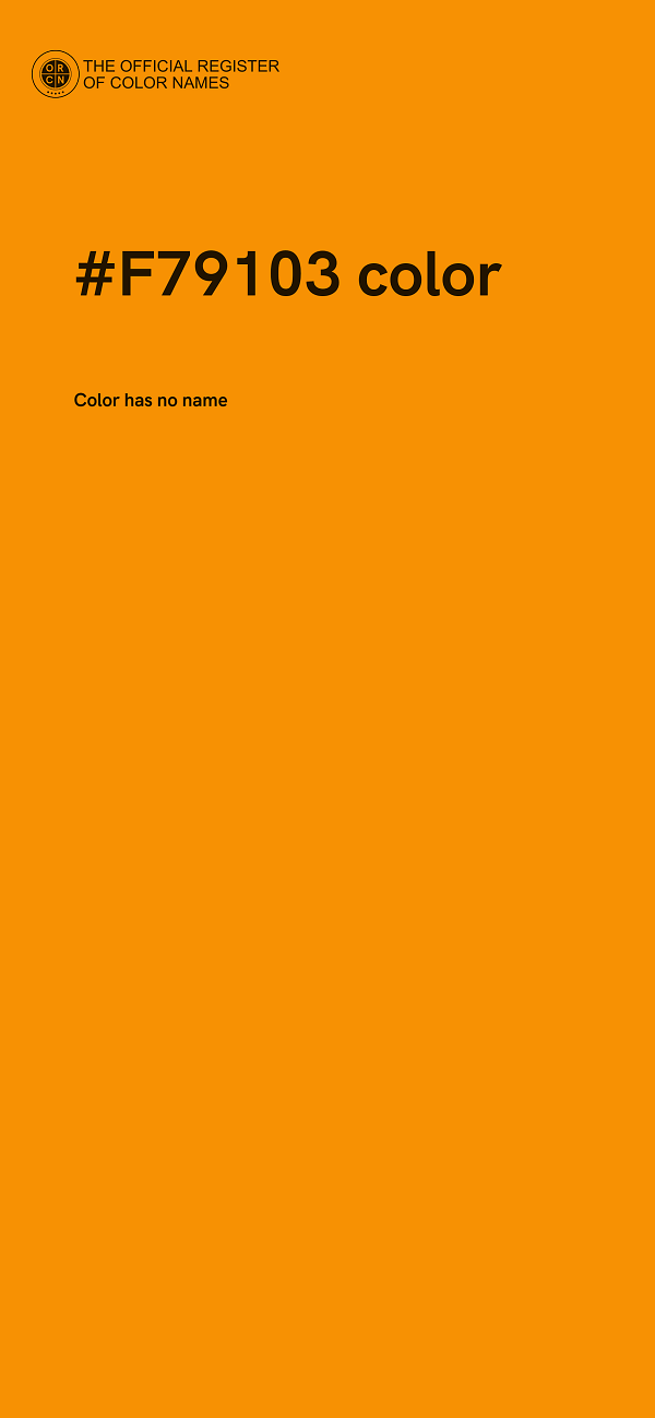 #F79103 color image