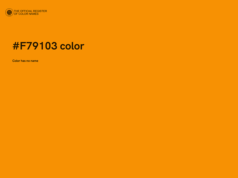 #F79103 color image