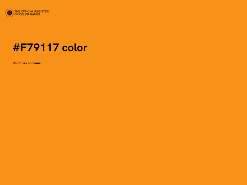 #F79117 color image