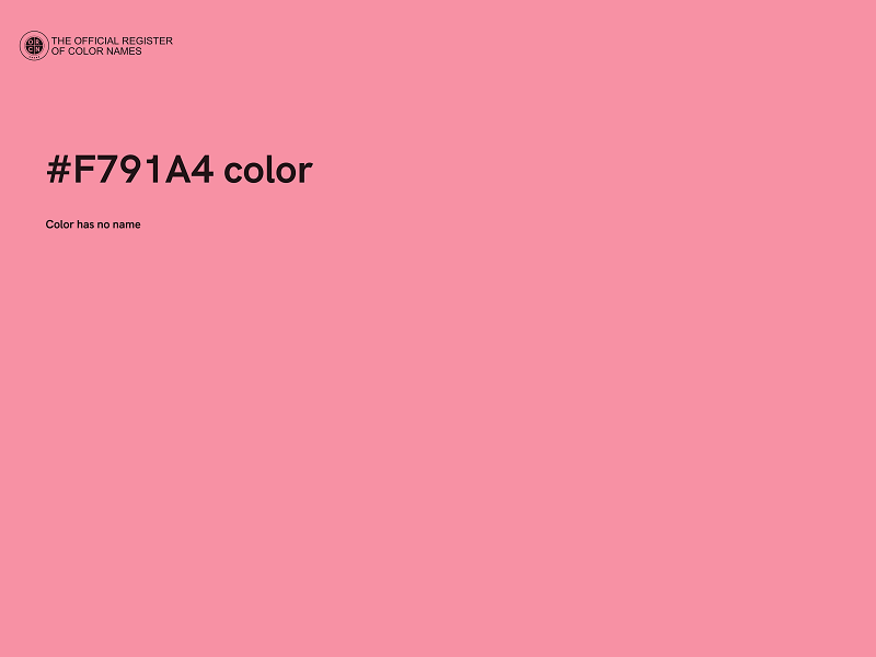 #F791A4 color image