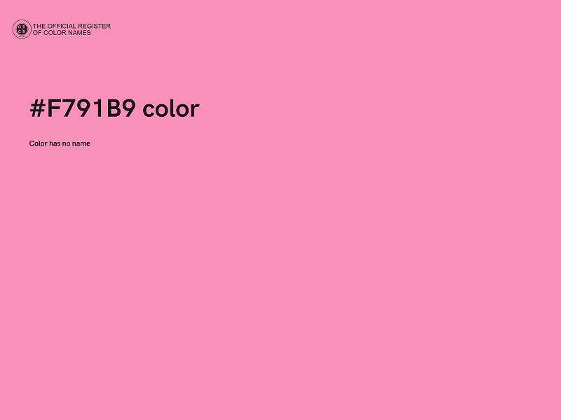 #F791B9 color image