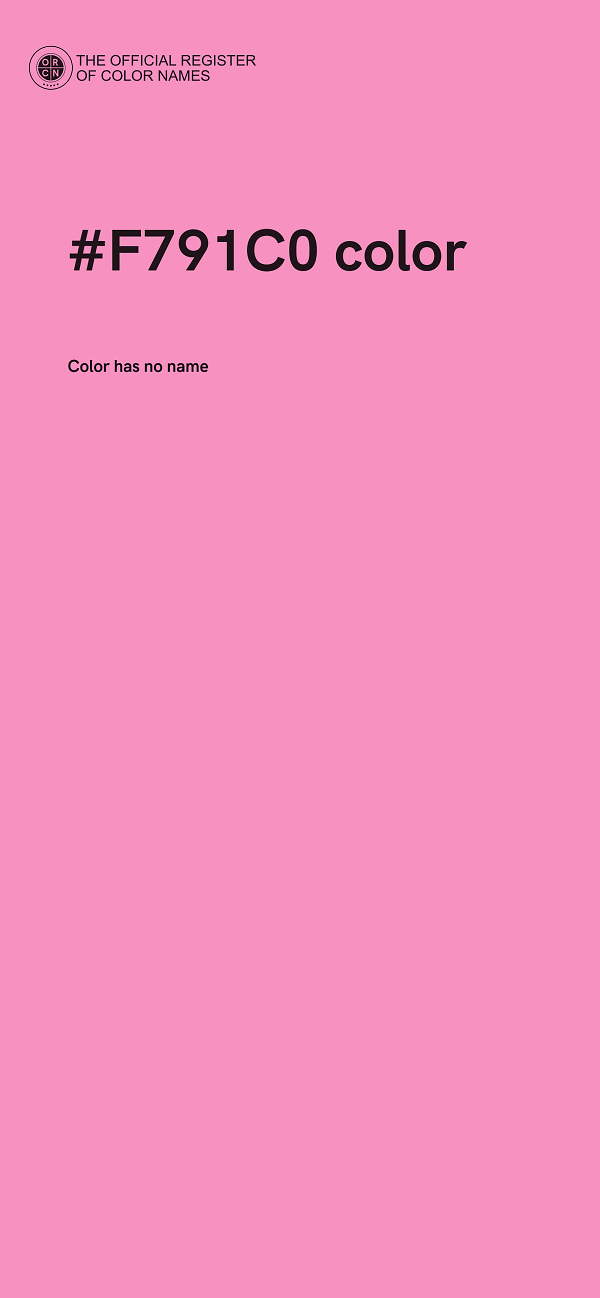 #F791C0 color image