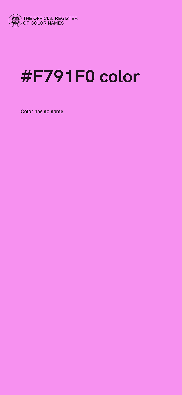 #F791F0 color image