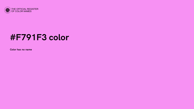 #F791F3 color image